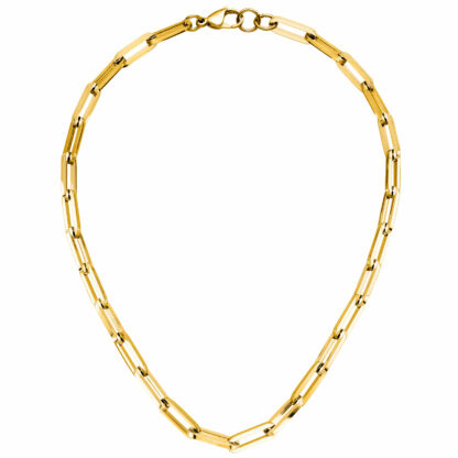 Y-Collier Edelstahl/PVD goldfarben minimalistisch mit Gliedern