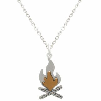 Collier "Lagerfeuer" 925 Silber/teilvergoldet