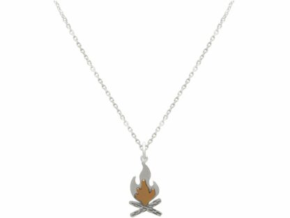 Collier "Lagerfeuer" 925 Silber/teilvergoldet