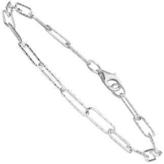 Glieder-Armband 925 Silber diamantiert ca. 19 cm