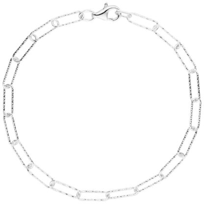 Glieder-Armband 925 Silber diamantiert ca. 19 cm