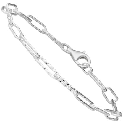 Glieder-Armband 925 Silber diamantiert ca. 21 cm