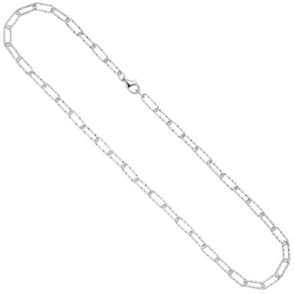 Glieder-Collier 925 Silber diamantiert ca. 50 cm