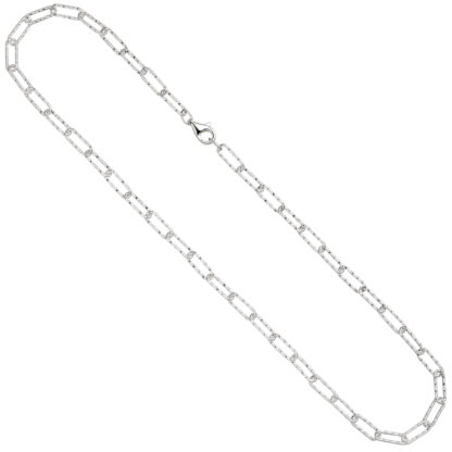 Glieder-Halskette 925 Silber diamantiert ca. 60 cm
