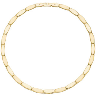 Collier Edelstahl/PVD goldfarben geometrisch ca. 46 cm