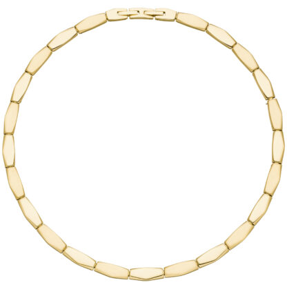 Collier Edelstahl/PVD goldfarben geometrisch ca. 46 cm