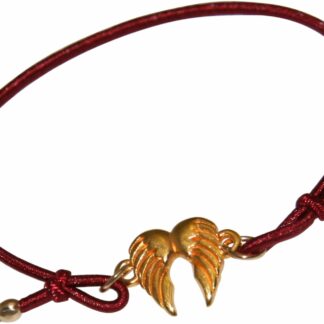 Armband rot mit "Flügeln" 925 Silber/vergoldet