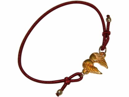 Armband rot mit "Flügeln" 925 Silber/vergoldet