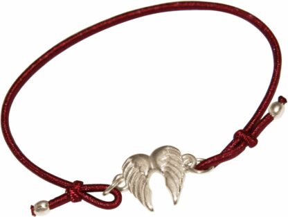 Armband rot mit “Flügeln” 925 Silber