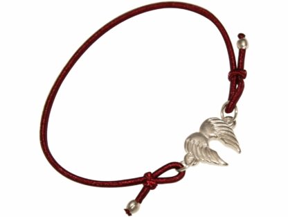 Armband rot mit “Flügeln” 925 Silber