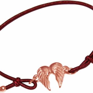 Armband rot mit "Flügeln" 925 Silber/rosévergoldet