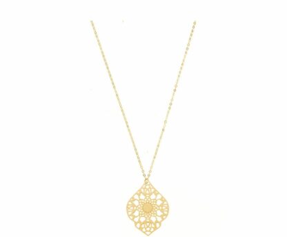 Halskette "Blumen Mandala" 925 Silber/vergoldet