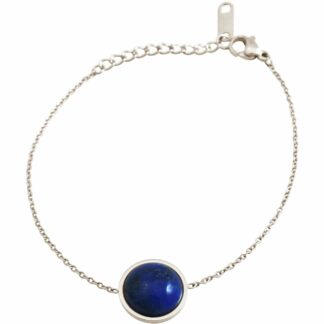 Armband 925 Silber mit Lapis Lazuli Cabochon