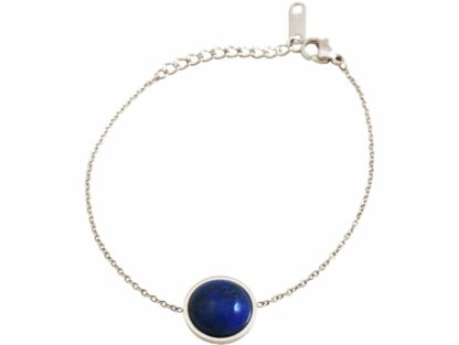 Armband 925 Silber mit Lapis Lazuli Cabochon