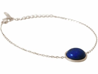 Armband 925 Silber mit Lapis Lazuli Cabochon