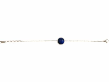 Armband 925 Silber mit Lapis Lazuli Cabochon