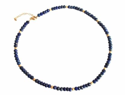 Collier vergoldet mit Lapis Lazuli facettiert