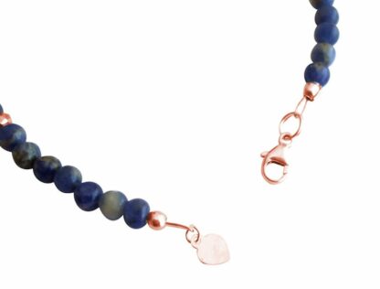 Armband rosévergoldet mit Lapis Lazuli Kügelchen