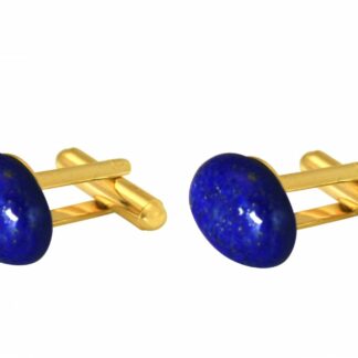 Manschettenknöpfe vergoldet mit Lapis Lazuli ca. 19 mm x 12 mm