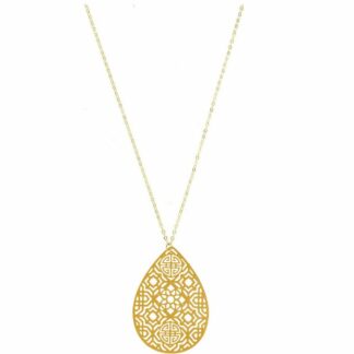 Halskette “Mandala Tropfen” 925 Silber/vergoldet