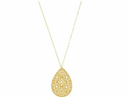 Halskette “Mandala Tropfen” 925 Silber/vergoldet