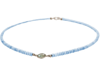 Collier 925 Silber mit Chalcedonen und Labradorit