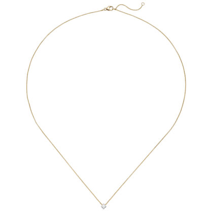 Collier 750 Gelb-/Weißgold mit Brillant 0,06 ct.