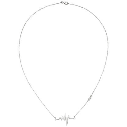 Collier "Herz-Frequenz/Love" 925 Silber mit Zirkonia