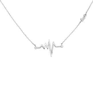 Collier "Herz-Frequenz/Love" 925 Silber mit Zirkonia