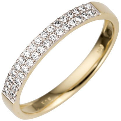 Ring 585 Gelbgold mit 33 Brillanten 0,20 ct.