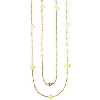 Halskette "Kreuze" Edelstahl/PVD goldfarben