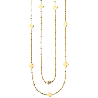 Halskette "Kreuze" Edelstahl/PVD goldfarben