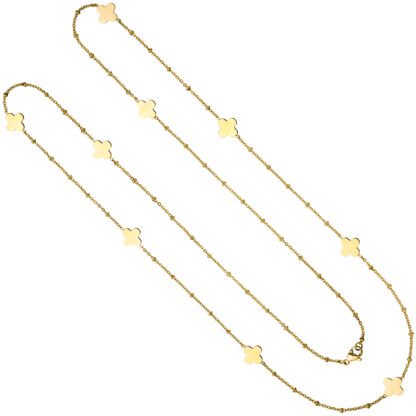 Halskette "Kreuze" Edelstahl/PVD goldfarben