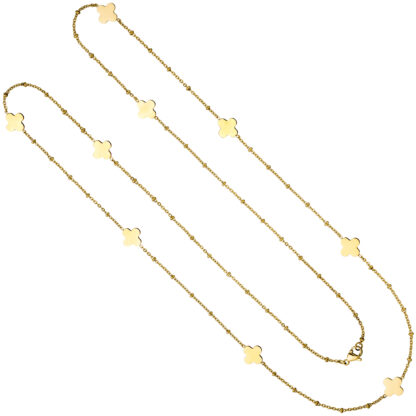 Halskette "Kreuze" Edelstahl/PVD goldfarben