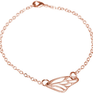 Armband 925 Silber/rosévergoldet mit "Flügel"