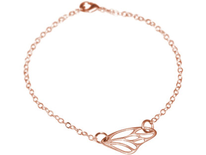 Armband 925 Silber/rosévergoldet mit "Flügel"