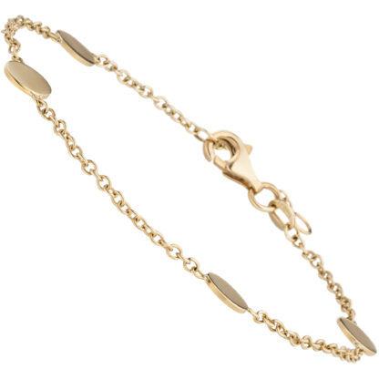 Armband mit Schmuckplättchen 375 Gelbgold