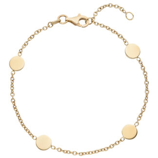 Armband mit Schmuckplättchen 375 Gelbgold