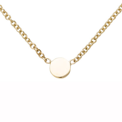 Collier mit Schmuckplättchen 375 Gelbgold ca. 43 cm