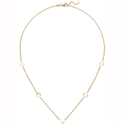 Collier mit Schmuckplättchen 375 Gelbgold ca. 43 cm