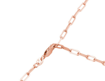 Y-Halskette 925 Silber/rosévergoldet mit Turmalin pink
