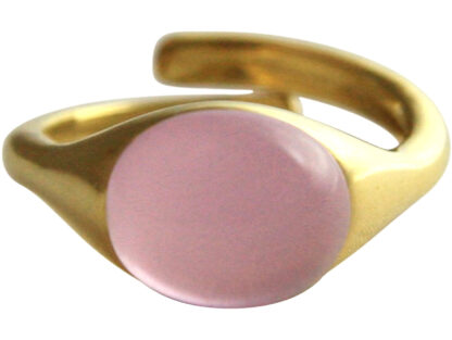 Ring 925 Silber/vergoldet mit Rosenquarz