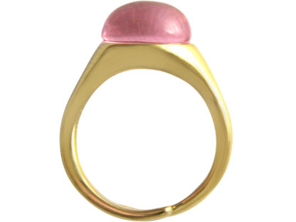 Ring 925 Silber/vergoldet mit Rosenquarz