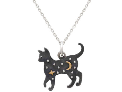 Collier "Moonlight-Cat" 925 Silber/teilvergoldet