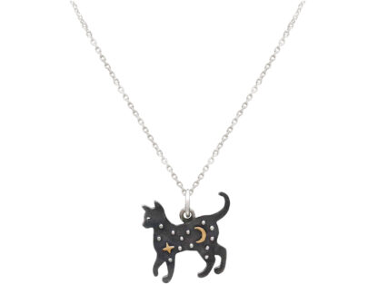 Collier "Moonlight-Cat" 925 Silber/teilvergoldet