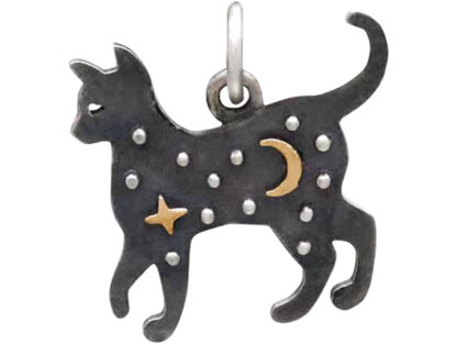 Collier "Moonlight-Cat" 925 Silber/teilvergoldet