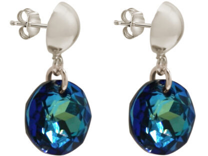 Ohrstecker 925 Silber mit 2 SWAROVSKI ELEMENTS blau