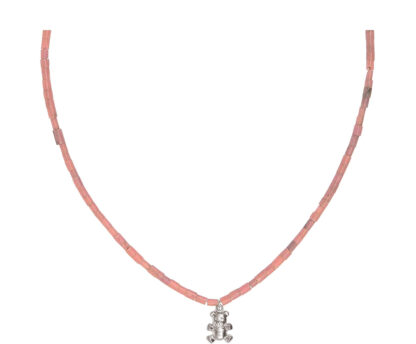 Collier “Gummibärchen” 925 Silber mit Achaten rosa