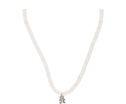 Collier mit weißen Achaten und “Gummibärchen” 925 Silber