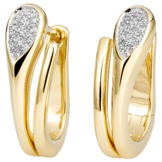 Creolen 585 Gelbgold mit 26 Brillanten 0,142 ct.